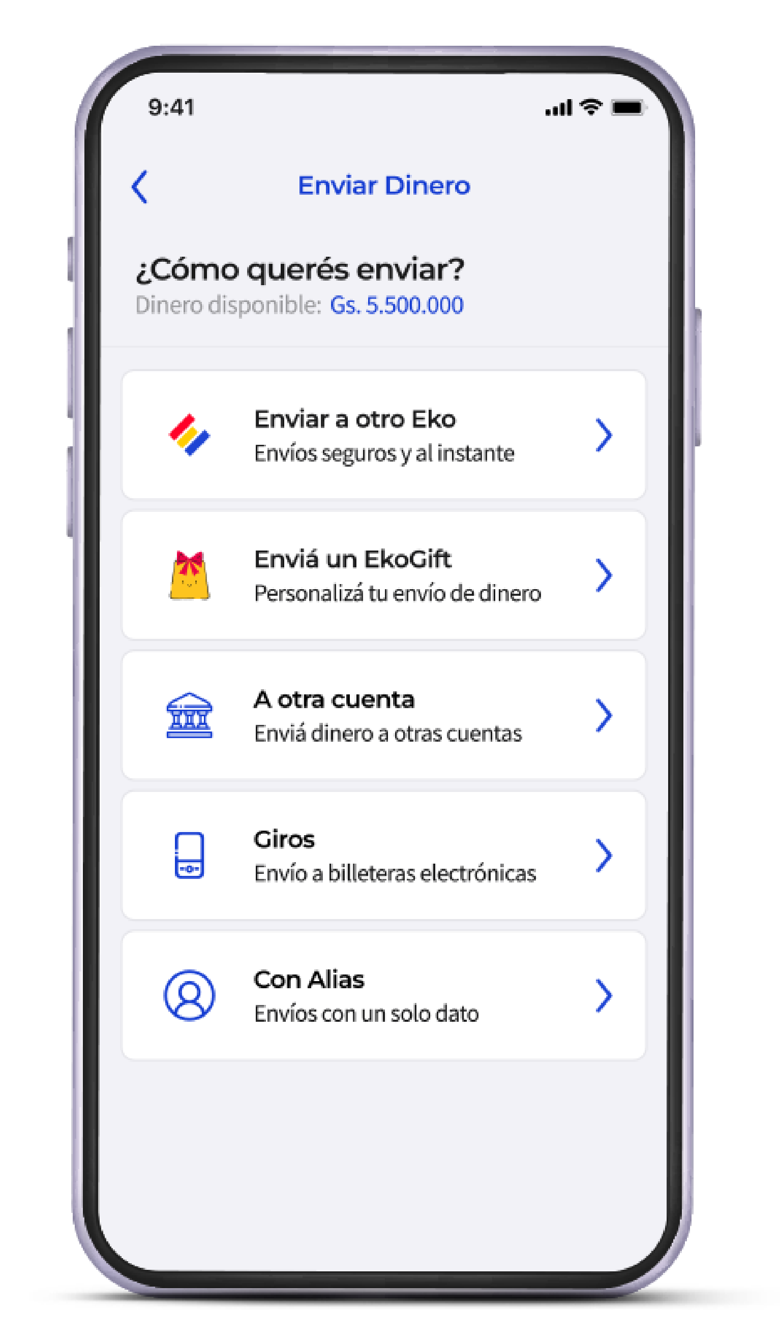 Envíos Wallet digital EKO